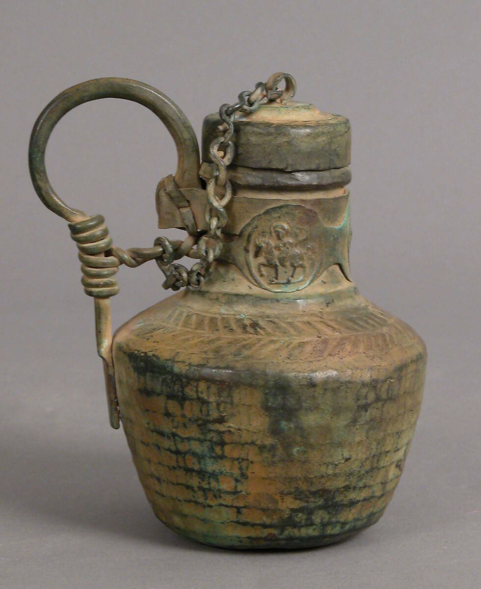 Jug with Medallions, Copper alloy, Byzantine
