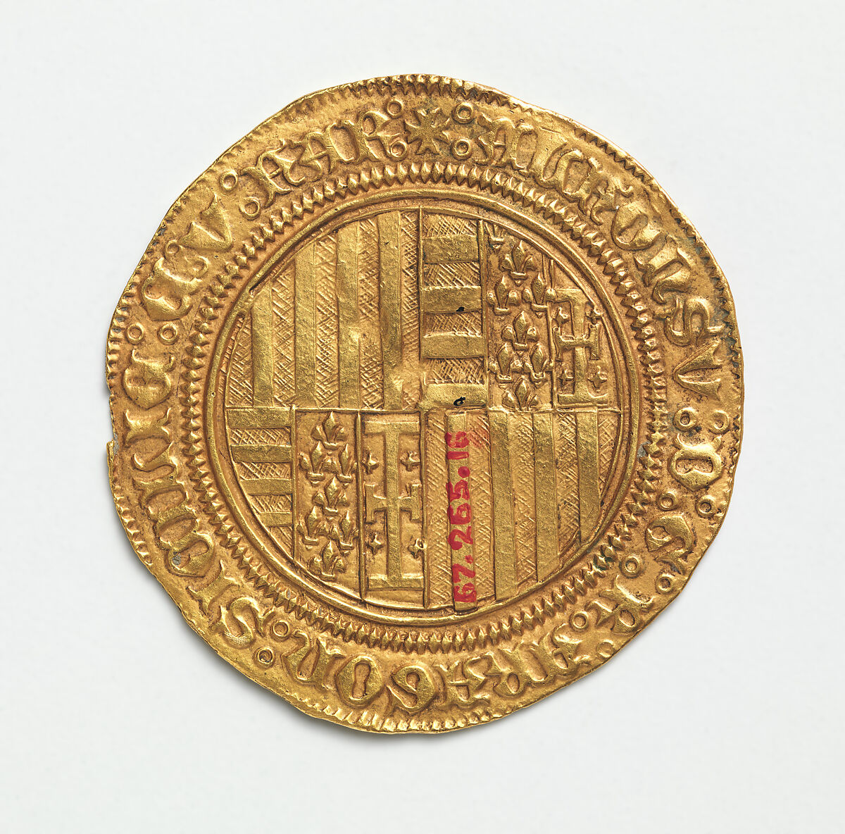 Dobla of Alfonso of Aragon (r. 1465–68), also known as Alfonso I of Naples (r. 1442–58), Gold, Spanish and Italian