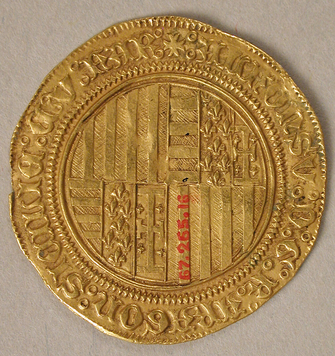 Dobla of Alfonso of Aragon (r. 1465–68), also known as Alfonso I of Naples (r. 1442–58), Gold, Spanish and Italian