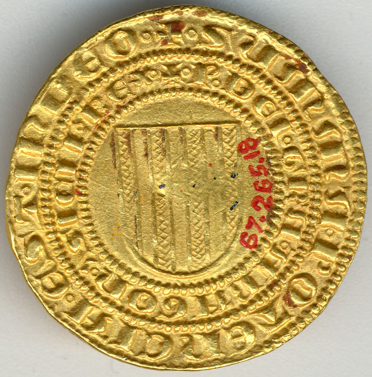 Ducat of Constance of Aragon (1282-1285), Gold, Italian