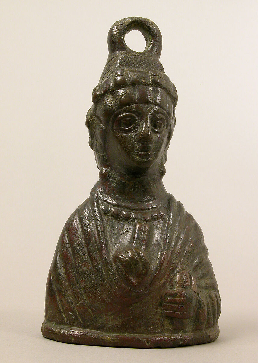 Weight in the Shape of a Byzantine Empress, Copper alloy, Byzantine 