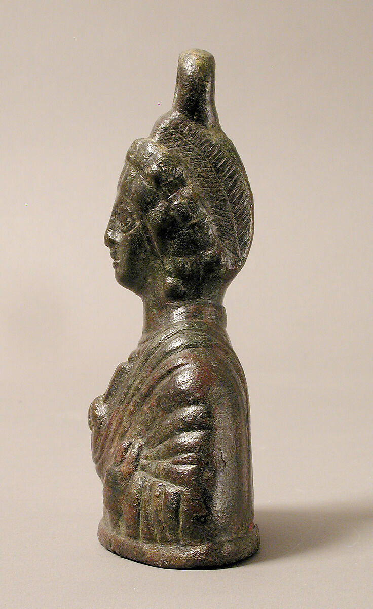 Weight in the Shape of a Byzantine Empress, Copper alloy, Byzantine