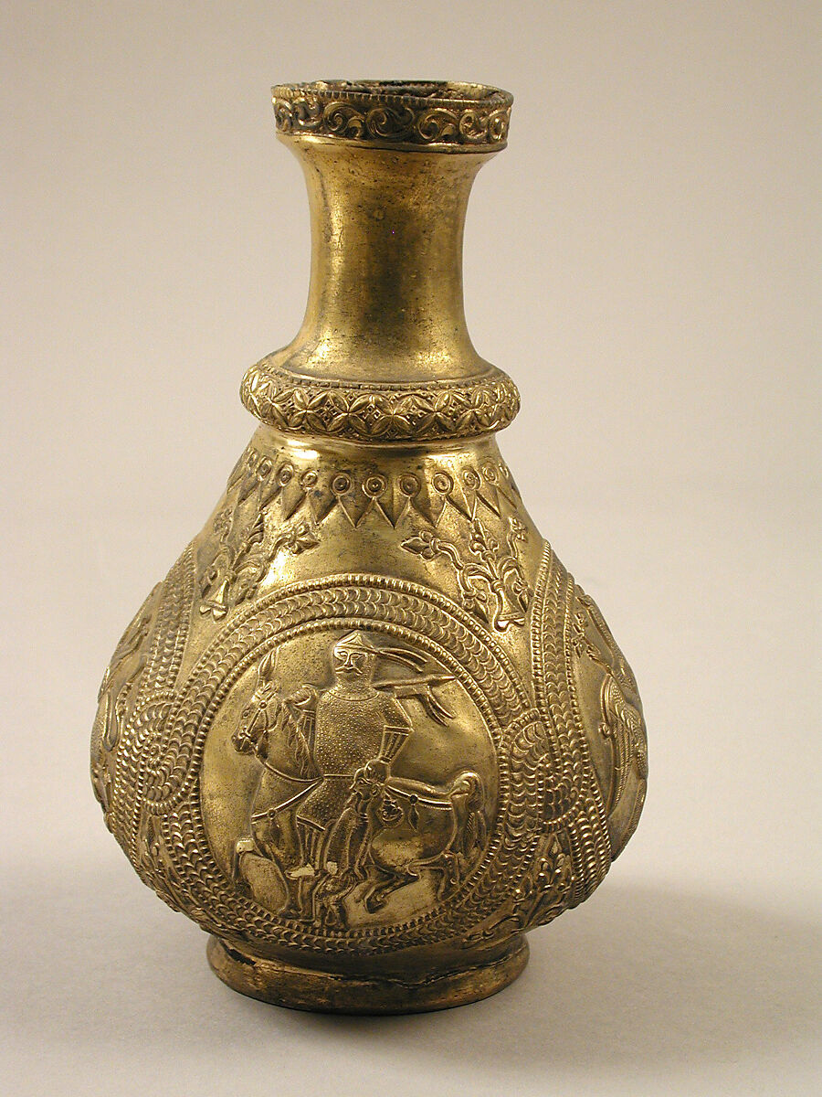 Bottle, Gold plate, Scythian 