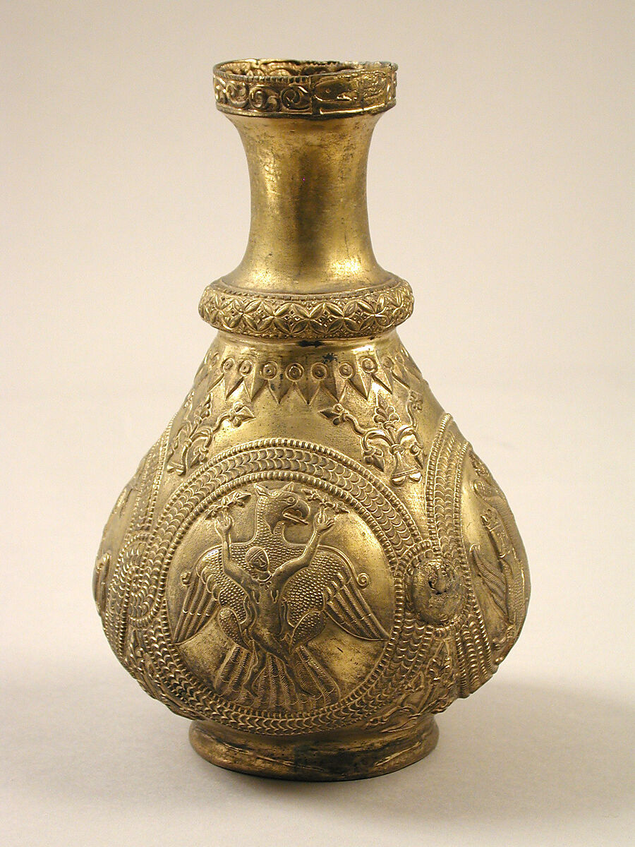 Bottle, Gold plate, Scythian