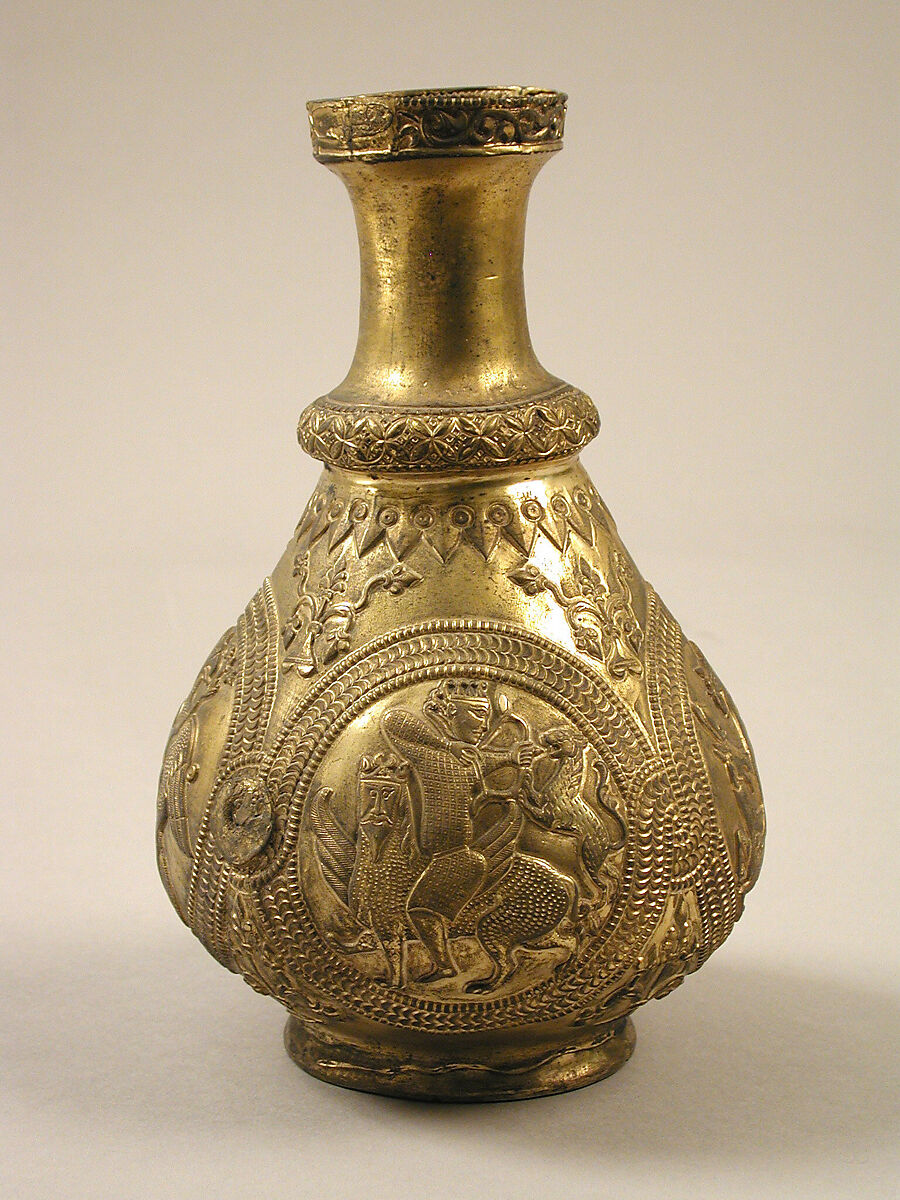 Bottle, Gold plate, Scythian
