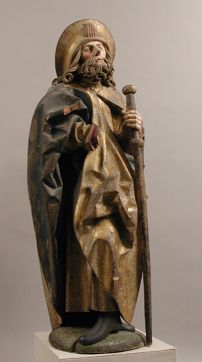 Saint James the Greater, Pine with paint and gilding, South German