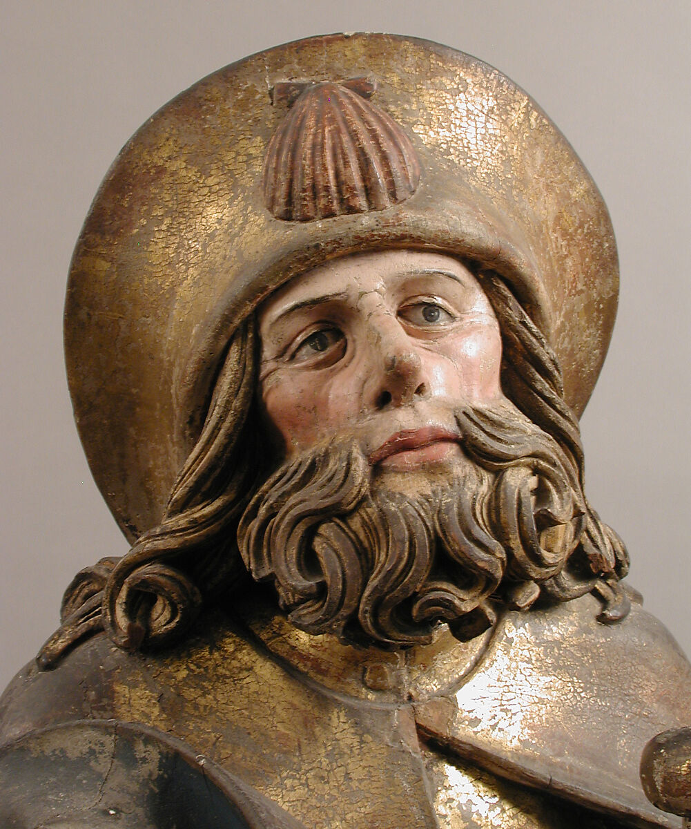 Saint James the Greater, Pine with paint and gilding, South German
