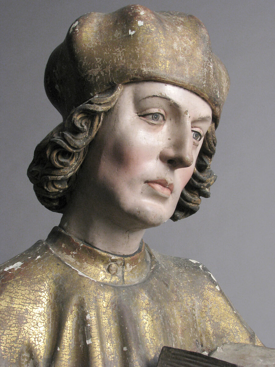 Saint Luke, Pine, polychromy and gilding, German