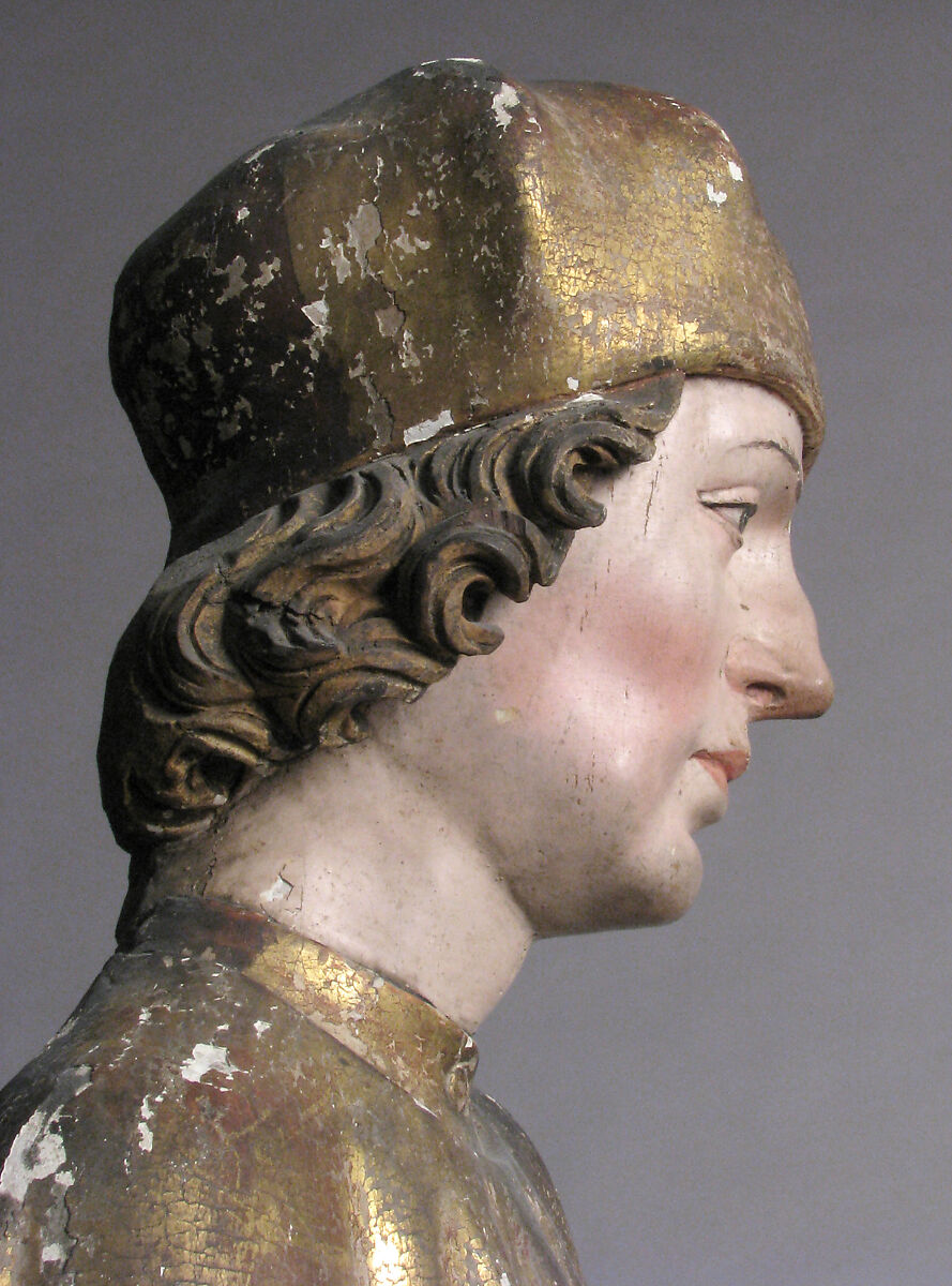 Saint Luke, Pine, polychromy and gilding, German