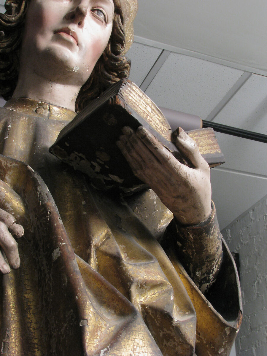 Saint Luke, Pine, polychromy and gilding, German