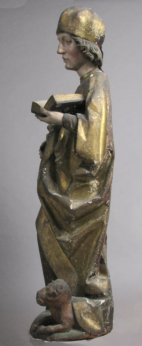 Saint Luke, Pine, polychromy and gilding, German