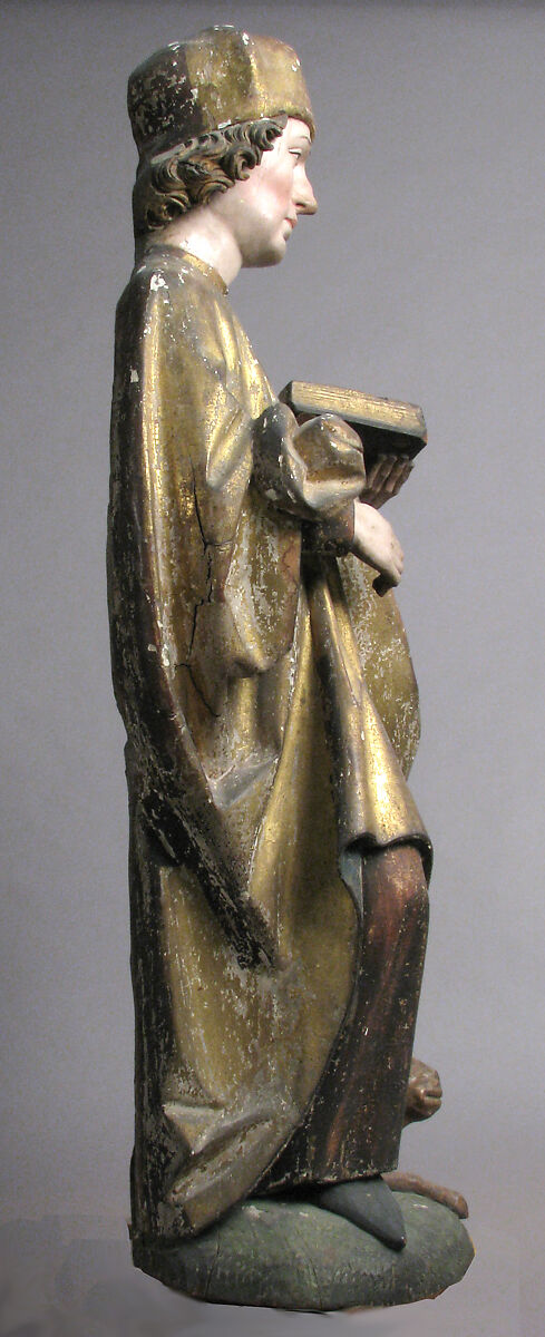 Saint Luke, Pine, polychromy and gilding, German