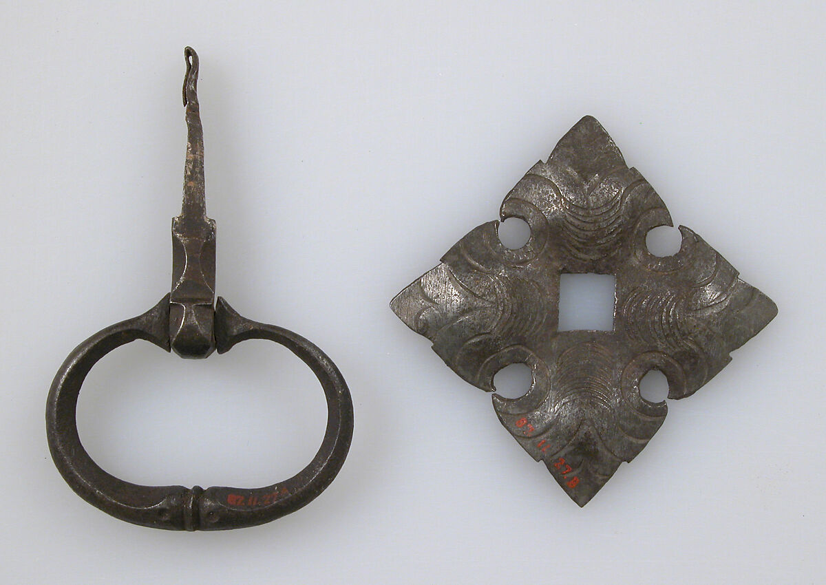 Door Handle Plate, Iron, German
