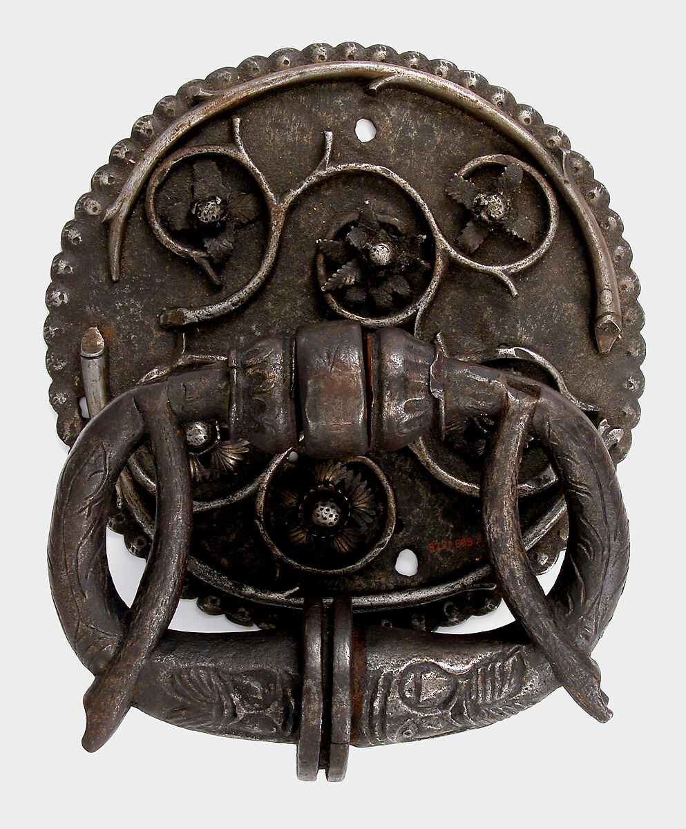 Door handle or knocker, Iron, German 