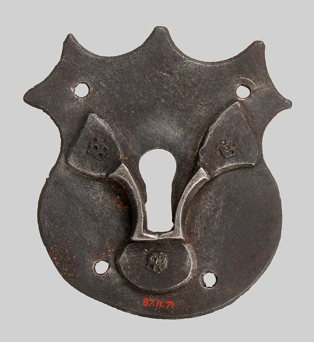 Escutcheon Plate, Iron, German 