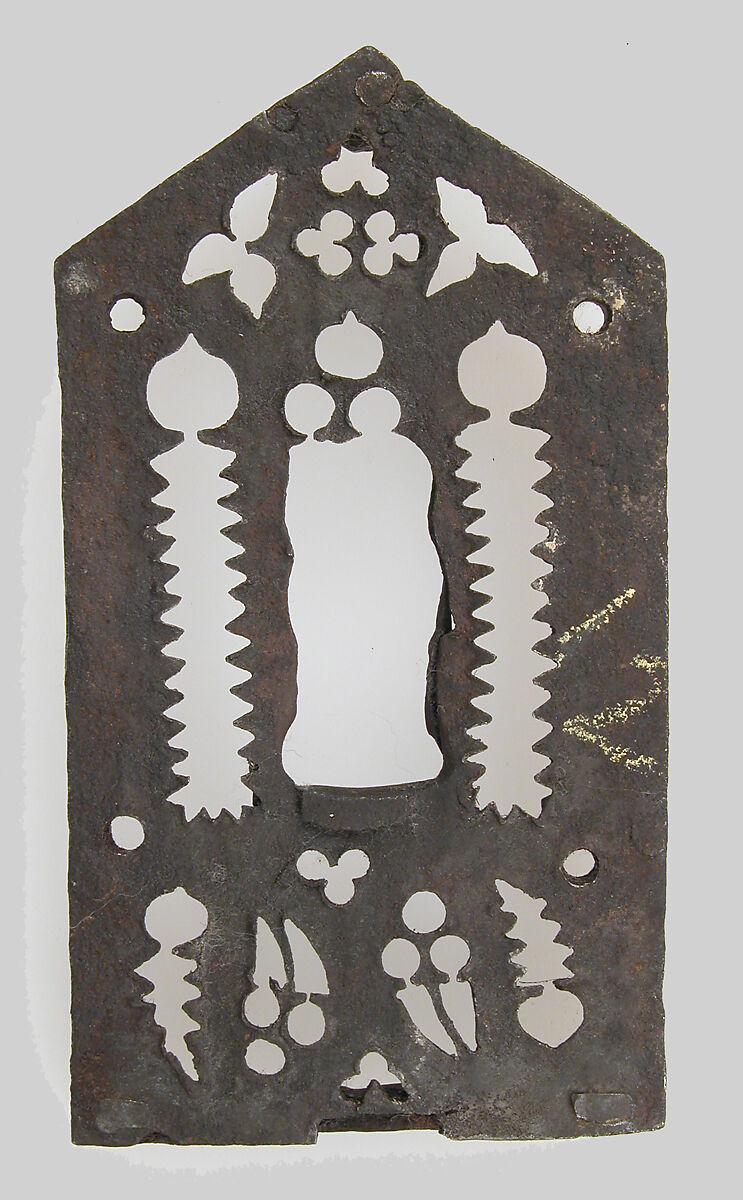 Escutcheon Plate of Lock, Iron, German