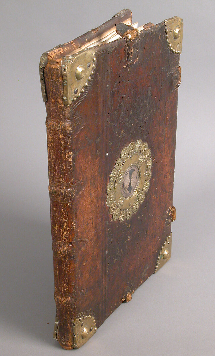 Antiphonary, Tempera, ink and gold on paper; leather binding, Spanish 