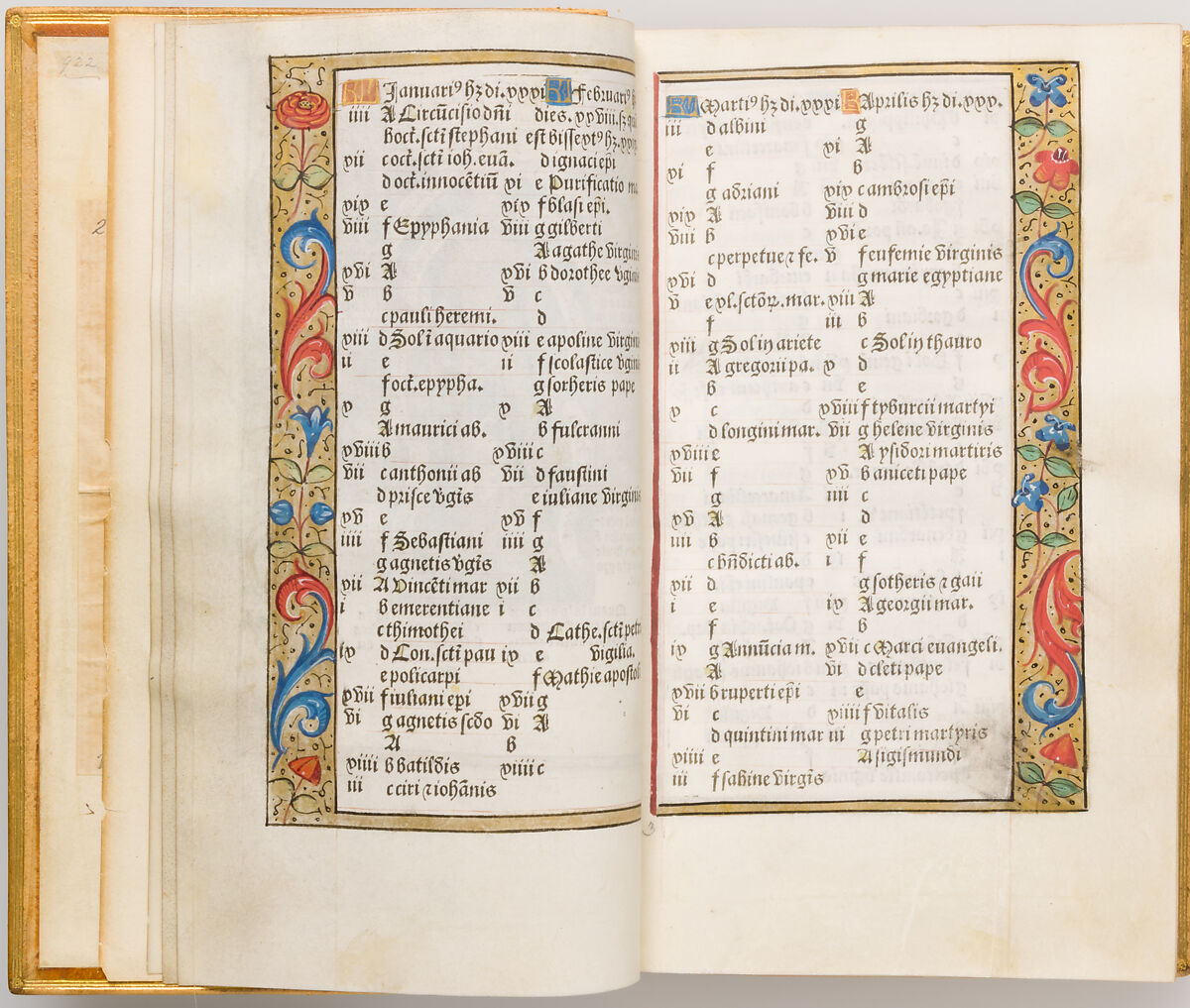 Book of Hours, Gilles Hardouyn (French), Tempera, ink and gold on parchment; leather binding, French