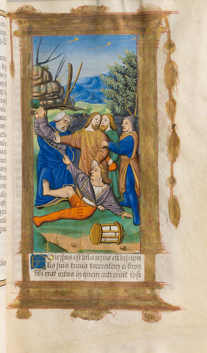 Book of Hours, Gilles Hardouyn (French), Tempera, ink and gold on parchment; leather binding, French