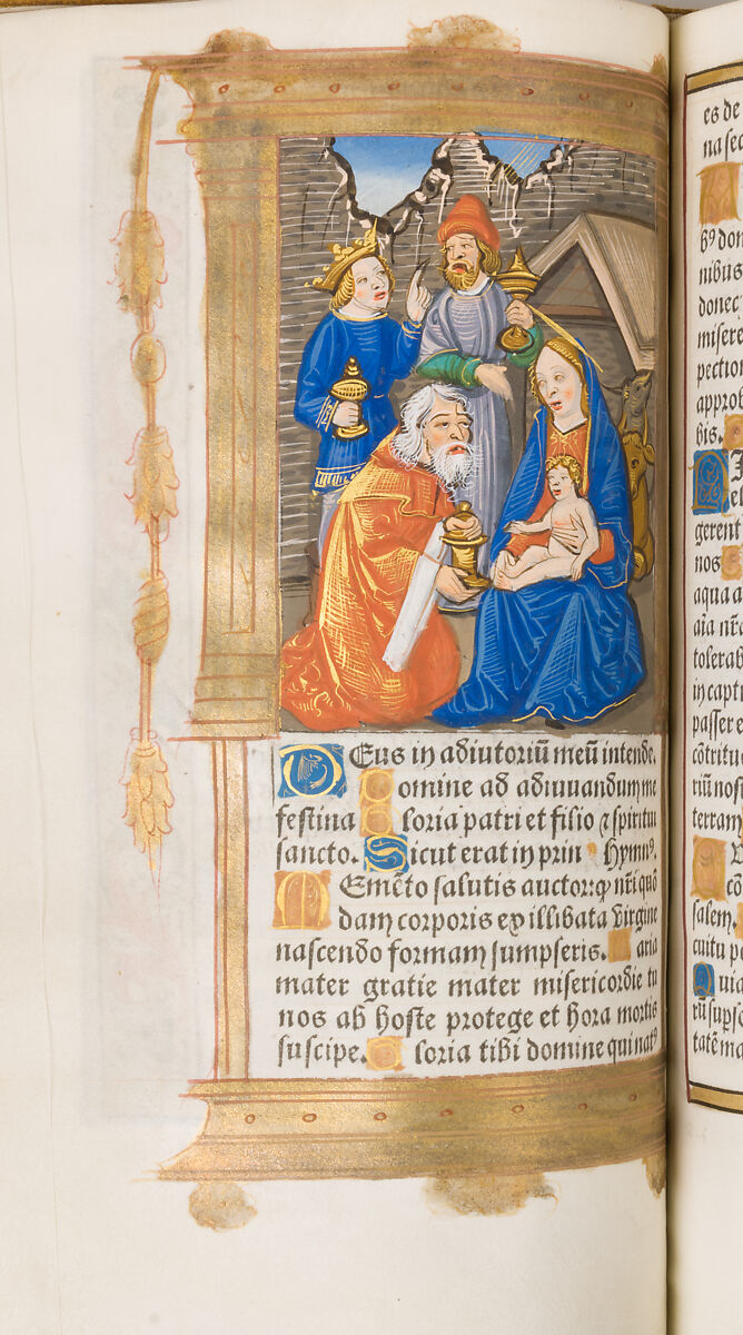 Book of Hours, Gilles Hardouyn (French), Tempera, ink and gold on parchment; leather binding, French