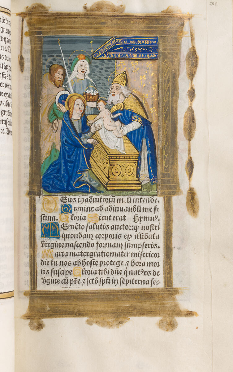 Book of Hours, Gilles Hardouyn (French), Tempera, ink and gold on parchment; leather binding, French