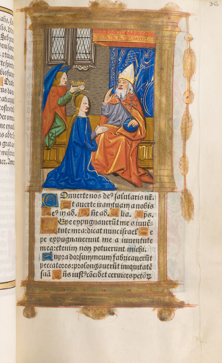 Book of Hours, Gilles Hardouyn (French), Tempera, ink and gold on parchment; leather binding, French