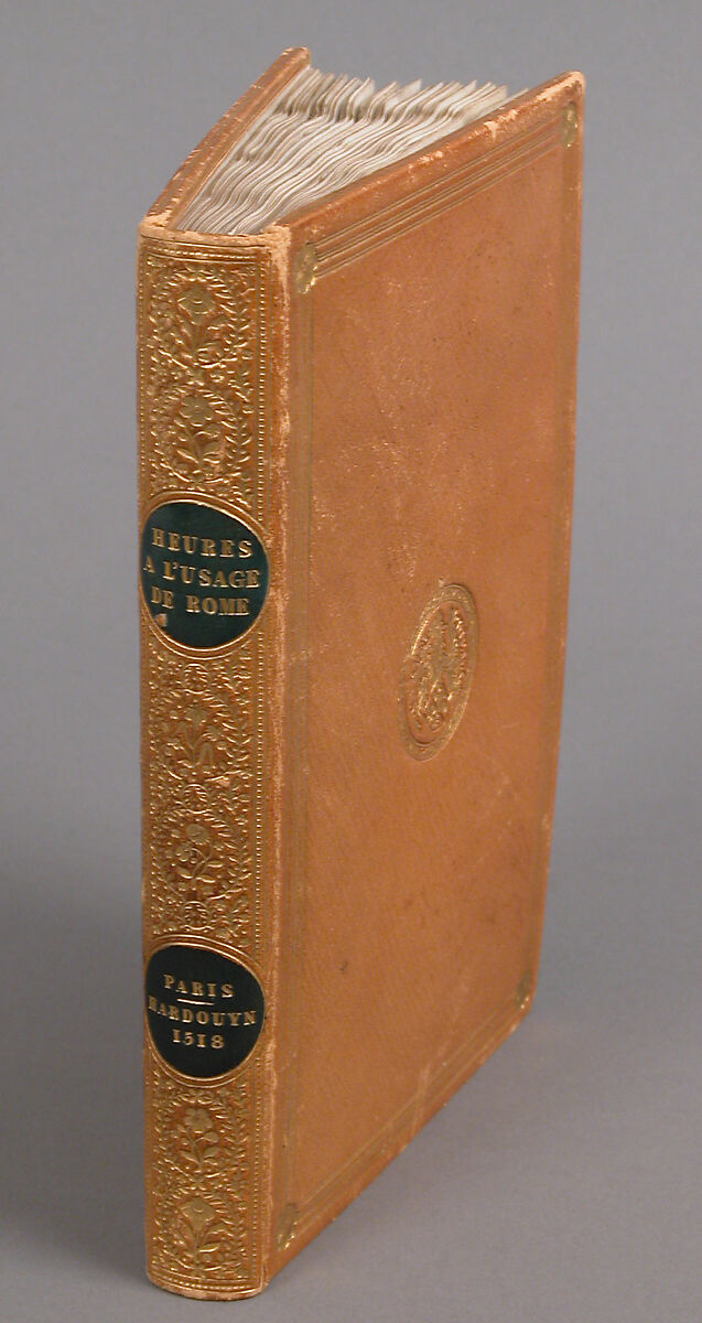 Book of Hours, Gilles Hardouyn (French), Tempera, ink and gold on parchment; leather binding, French