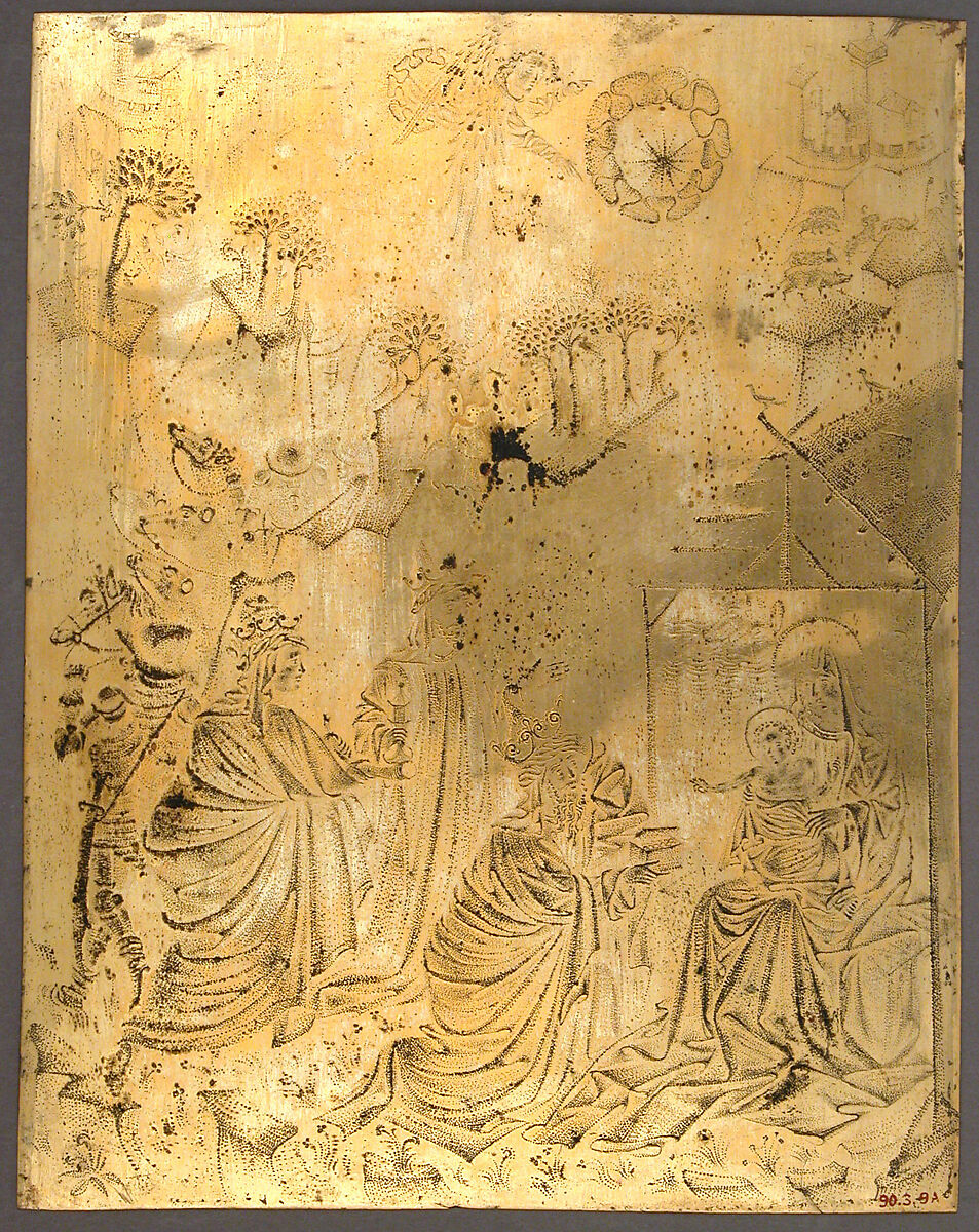 Plaque from Triptych, Copper-gilt, German 