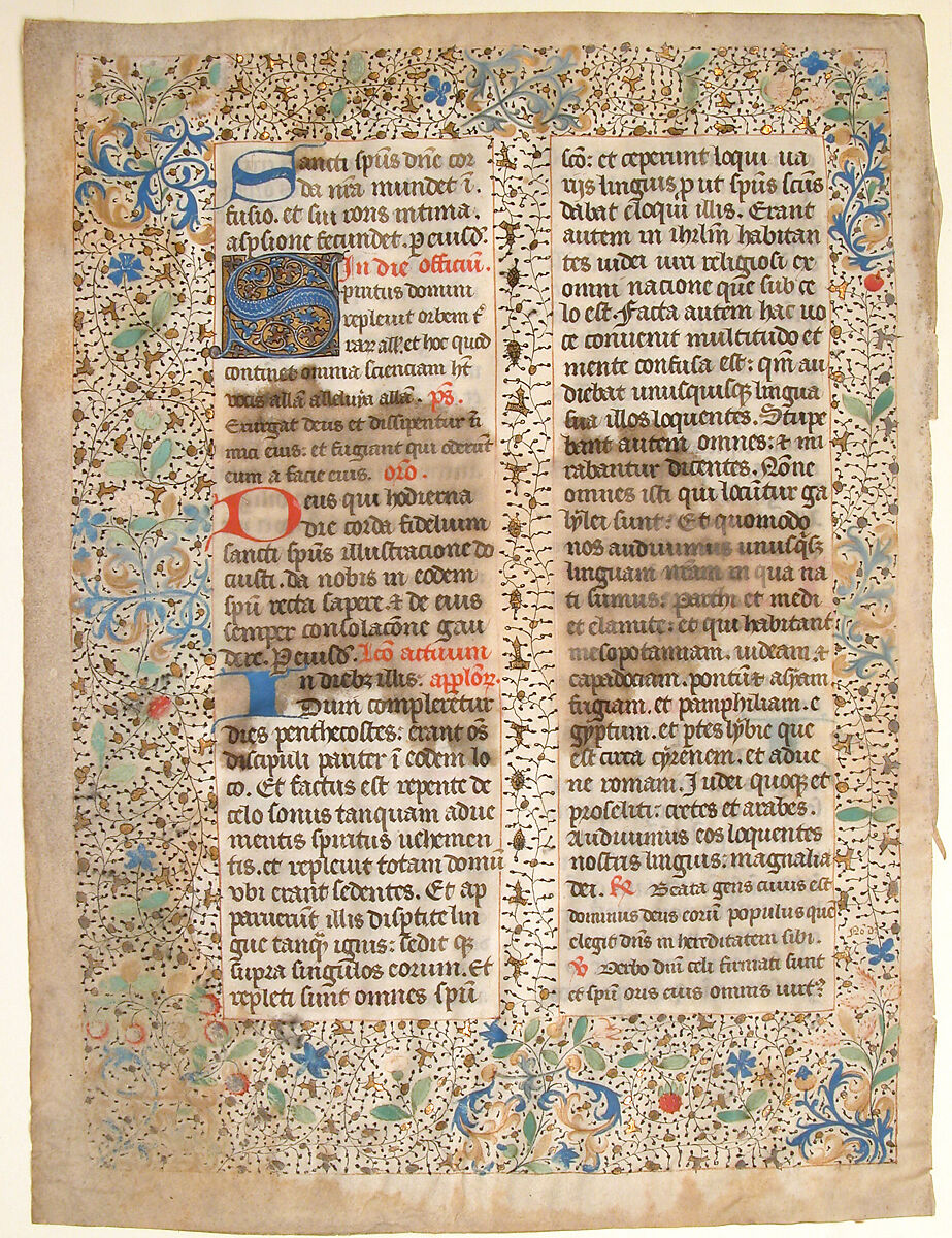 Manuscript Leaf from a Missal, Tempera, ink, and gold on parchment, French 