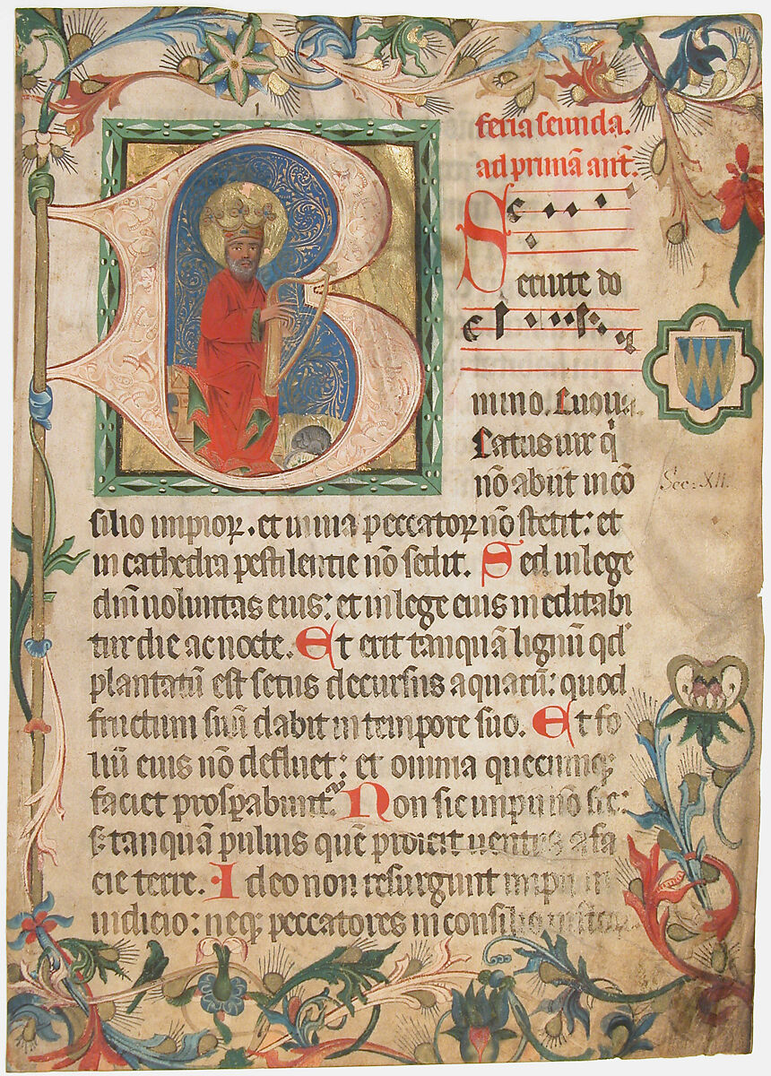 Manuscript Leaf from a Missal, Tempera, ink, shell gold, and gold on parchment, Austrian 