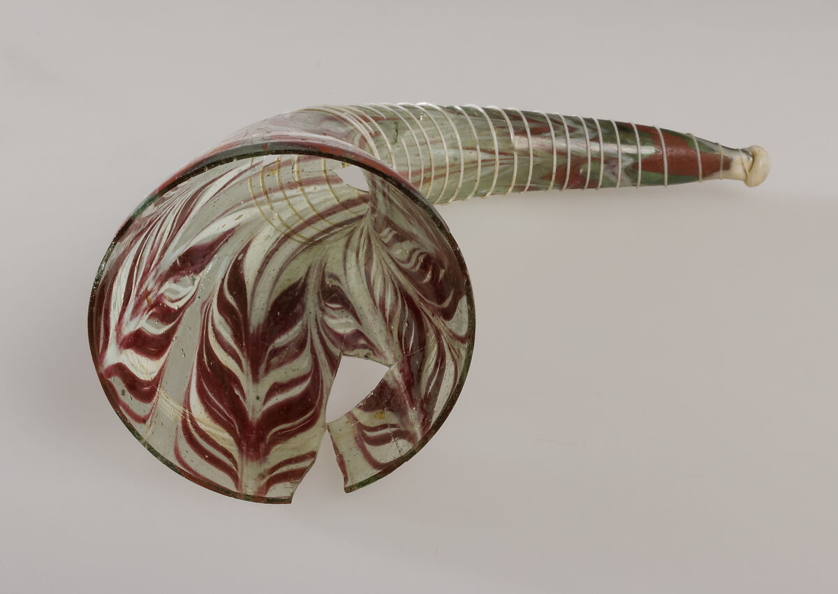 Glass Drinking Horn, Glass, Langobardic (?)