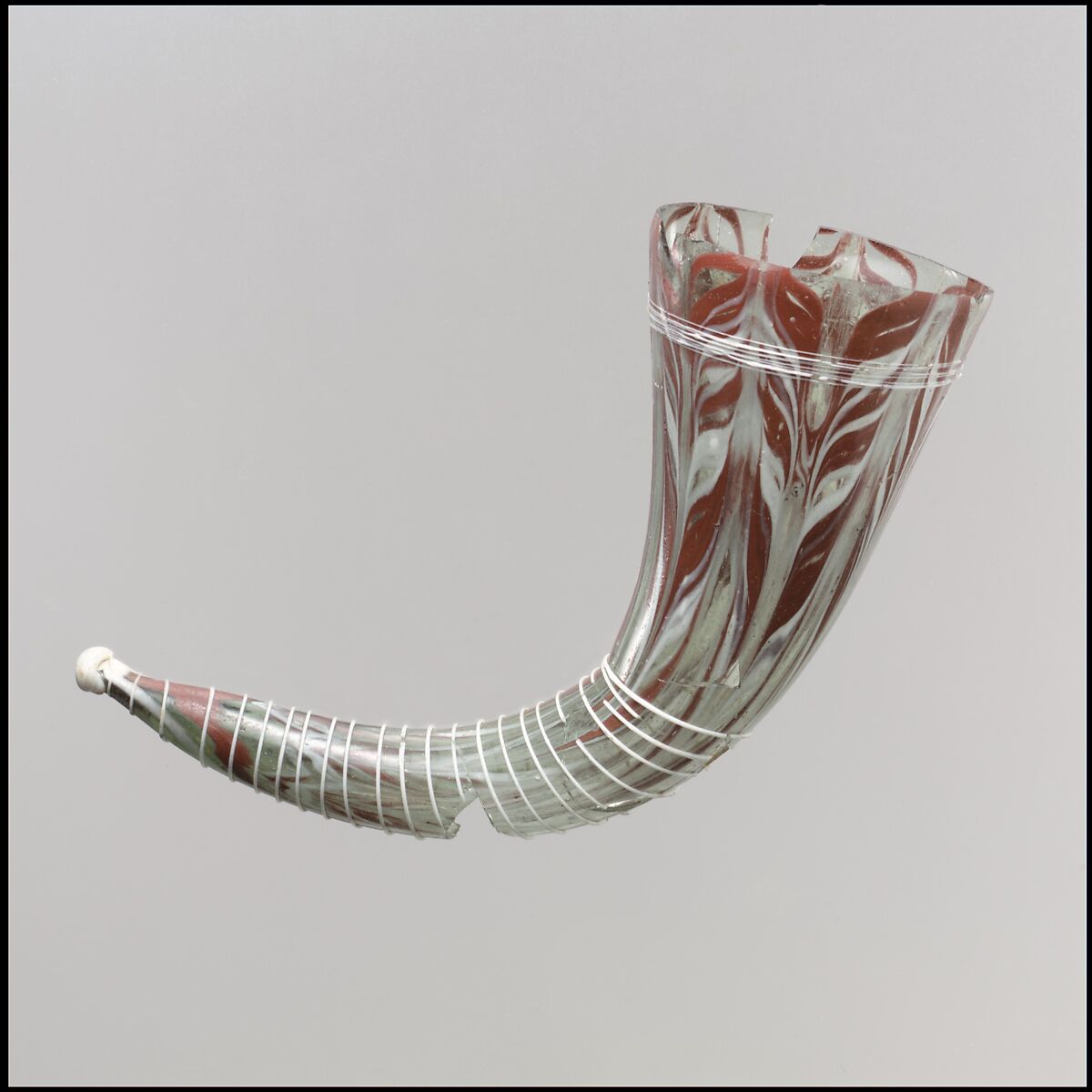 Glass Drinking Horn, Glass, Langobardic (?) 