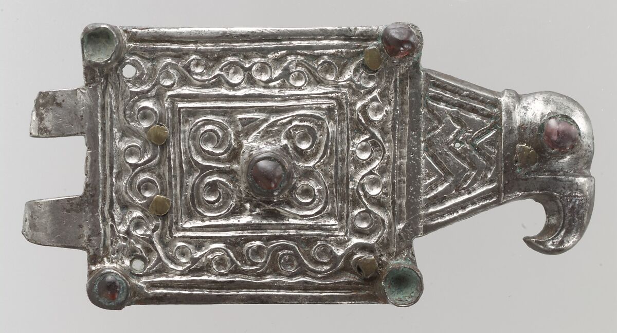 Belt Buckle with an Eagle, Silver with garnets, Ostrogothic 