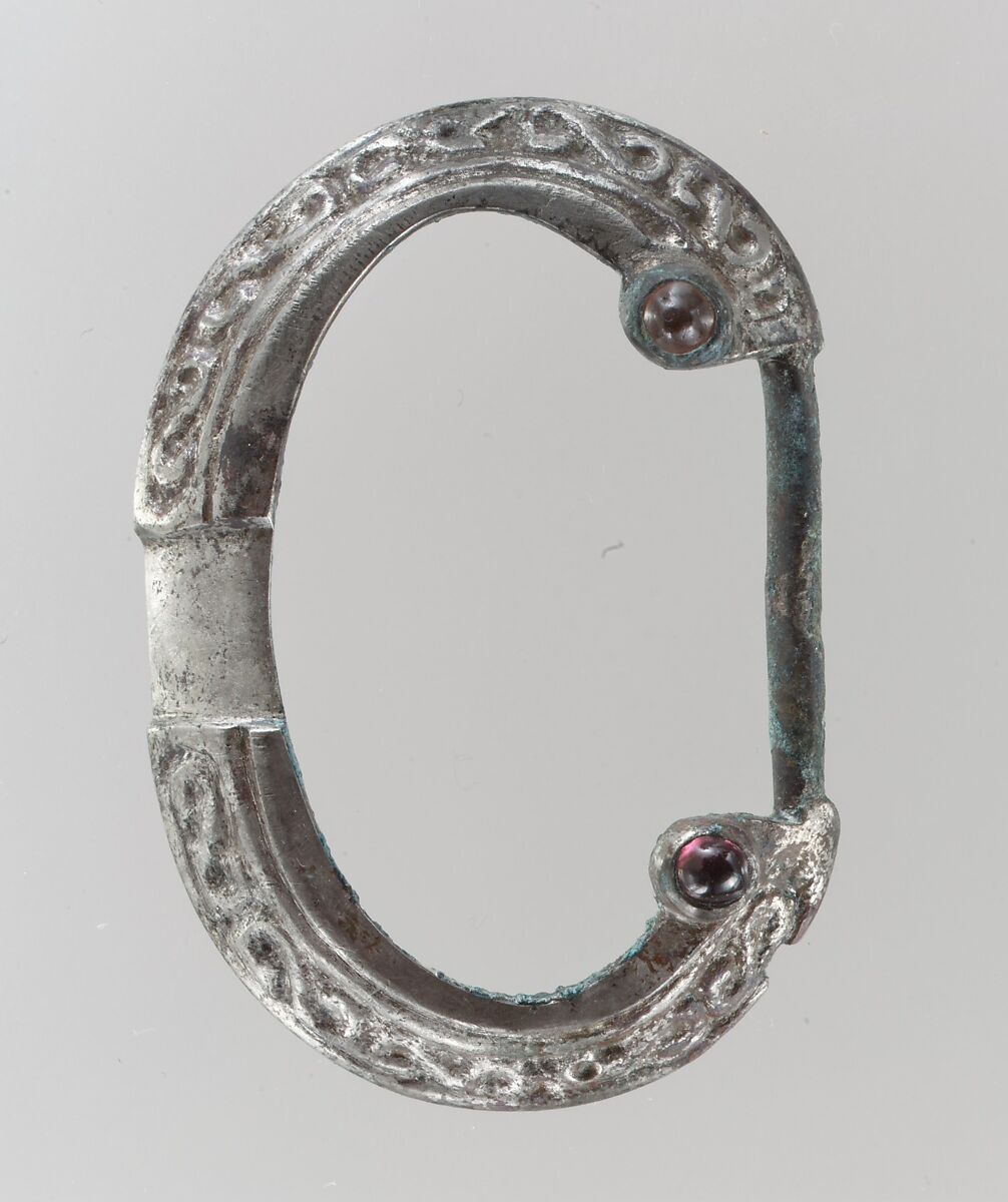Ring of Belt Buckle, Silver with garnets, gilt., Ostrogothic 