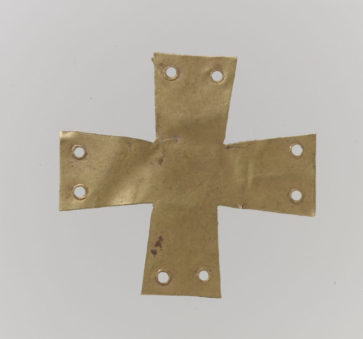 Gold Appliqué in the Form of a Cross, Gold, Langobardic 