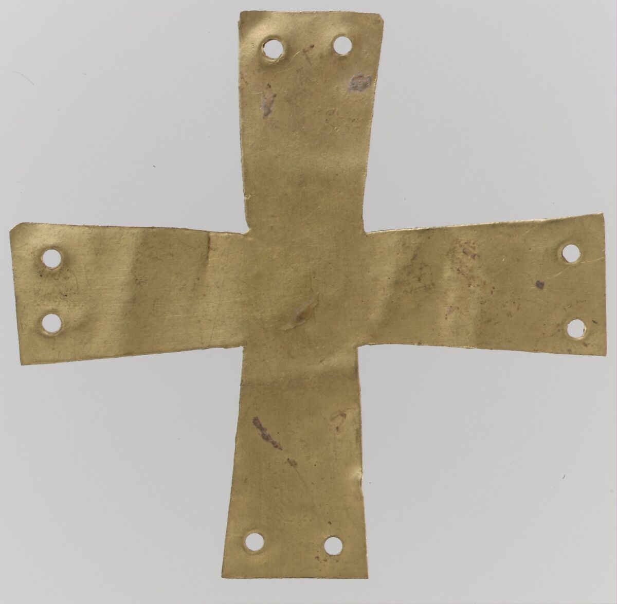 Gold Appliqué in the Form of a Cross, Gold, Langobardic 