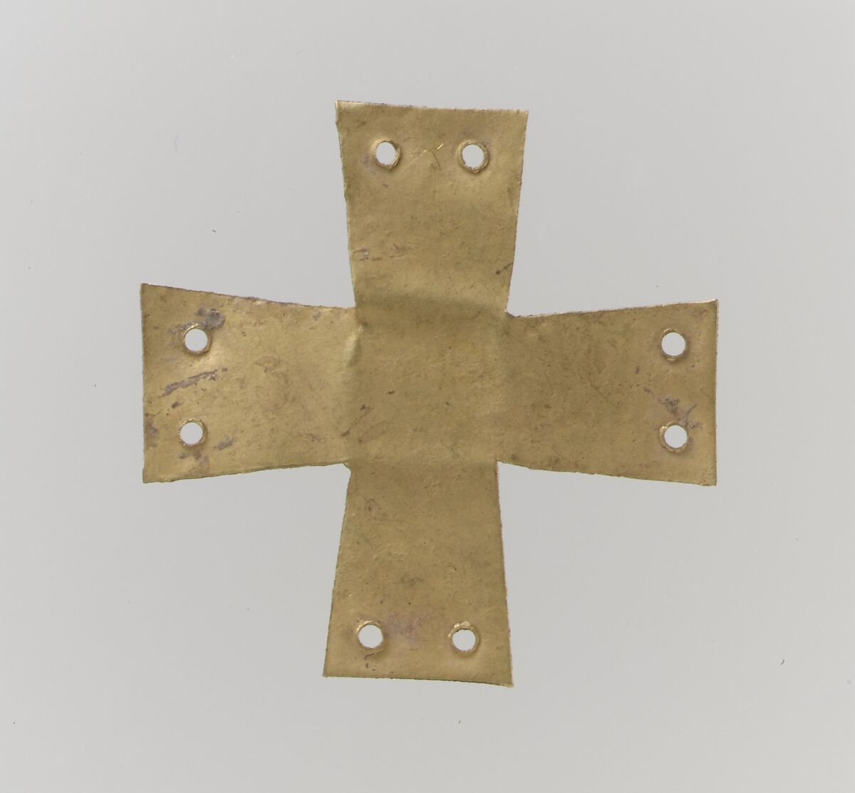 Gold Appliqué in the Form of a Cross, Gold, Langobardic 