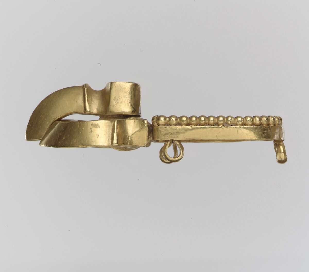 Gold Belt Buckle and Gold Strap End, Gold, Langobardic