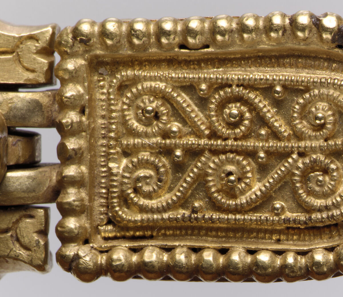 Gold Belt Buckle and Gold Strap End, Gold, Langobardic
