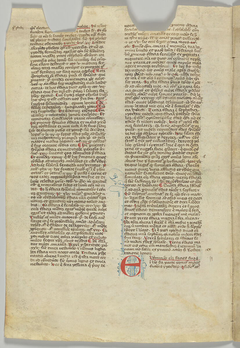 Manuscript Leaf, Tempera, ink, and gold on parchment, Italian