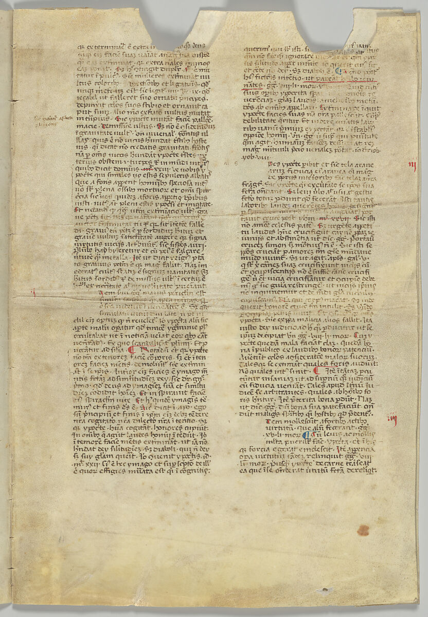 Manuscript Leaf, Tempera, ink, and gold on parchment, Italian