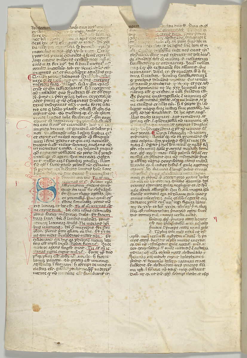 Manuscript Leaf, Tempera, ink, and gold on parchment, Italian