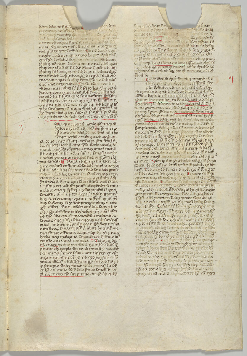 Manuscript Leaf, Tempera, ink, and gold on parchment, Italian