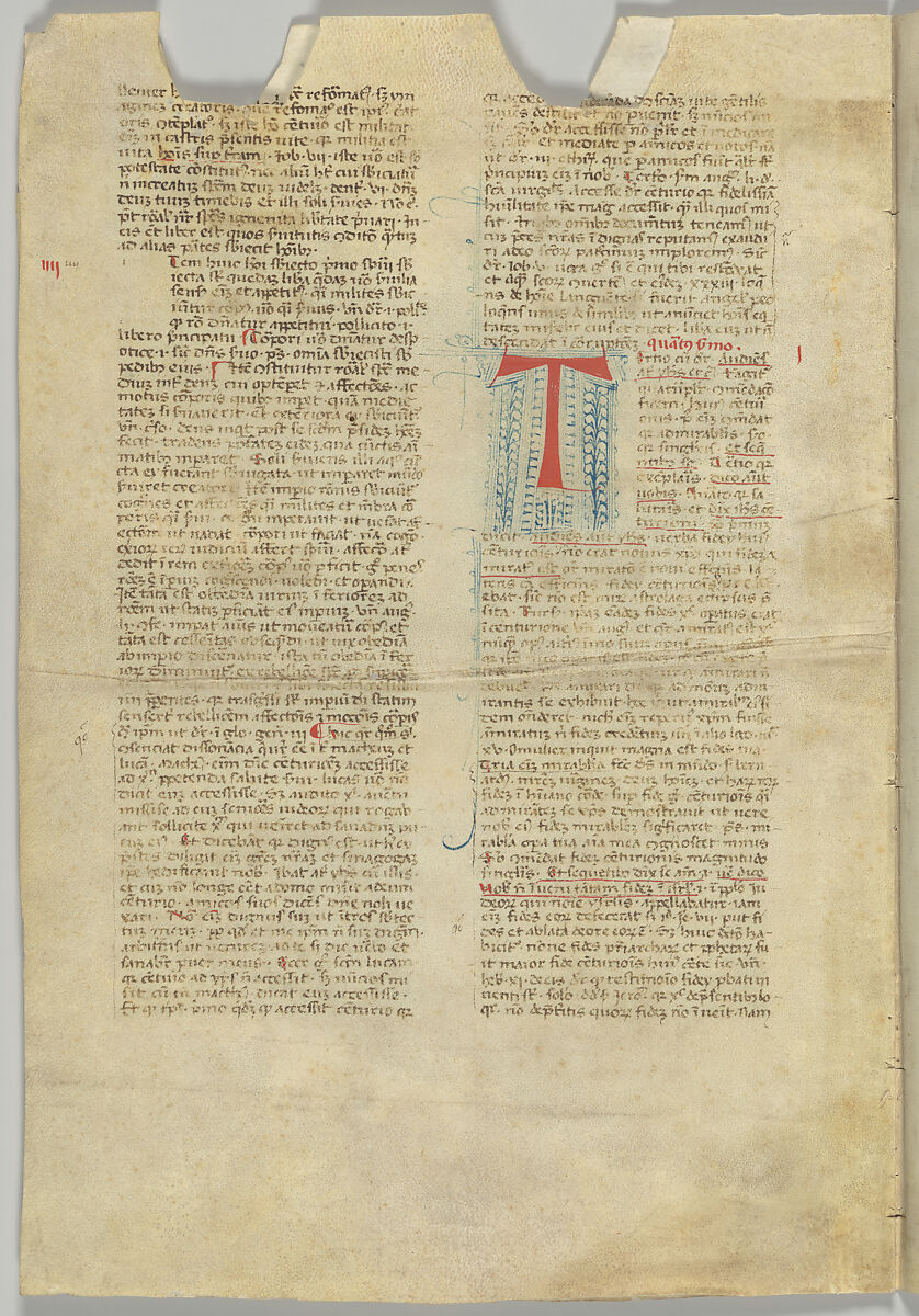 Manuscript Leaf, Tempera, ink, and gold on parchment, Italian
