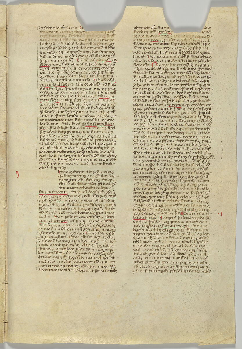 Manuscript Leaf, Tempera, ink, and gold on parchment, Italian