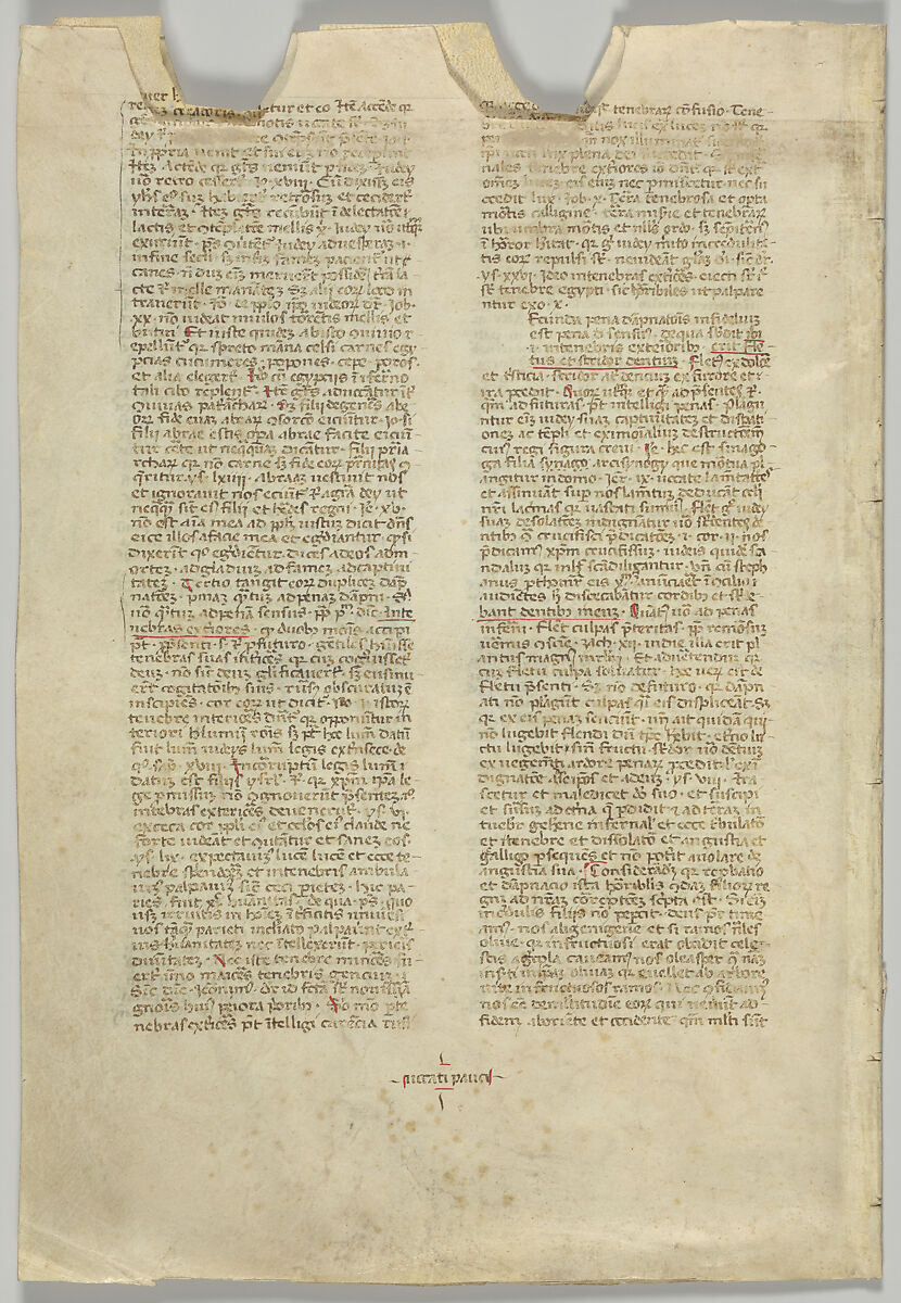 Manuscript Leaf, Tempera, ink, and gold on parchment, Italian