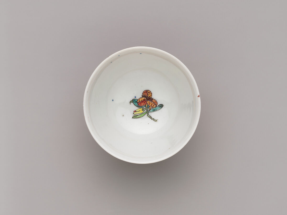 Cup with Butterflies, Porcelain painted with colored enamels and gilded (Jingdezhen ware), China