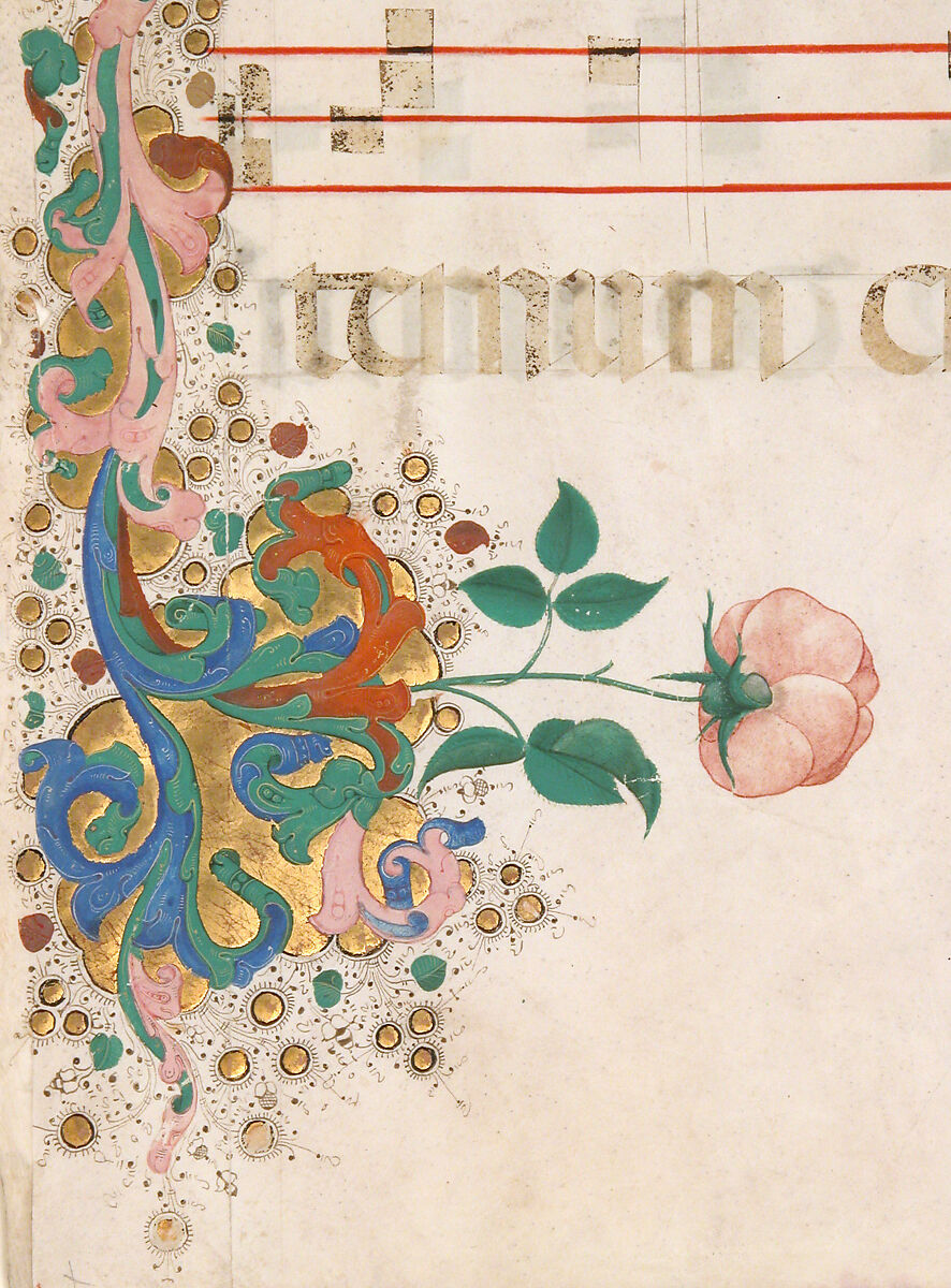 Manuscript Leaf with the Celebration of a Mass in an Initial S, from an Antiphonary, Master of the Riccardiana Lactantius, Tempera, ink, and gold on parchment, Italian