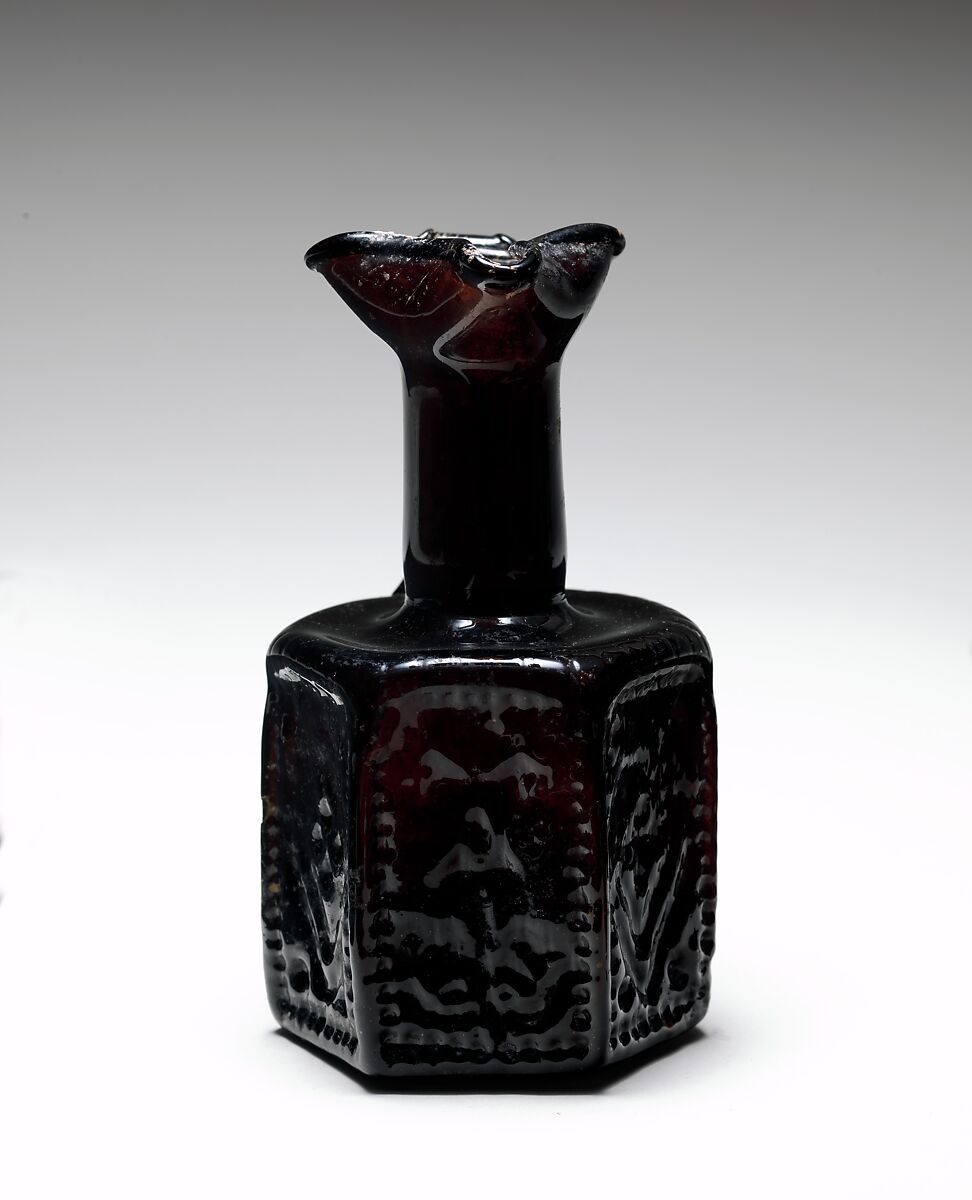 Hexagonal Jug, Moulded glass, Byzantine