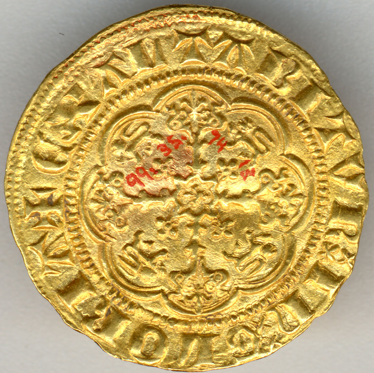 Quarter Noble of Edward III (r. 1327–77), Gold, British